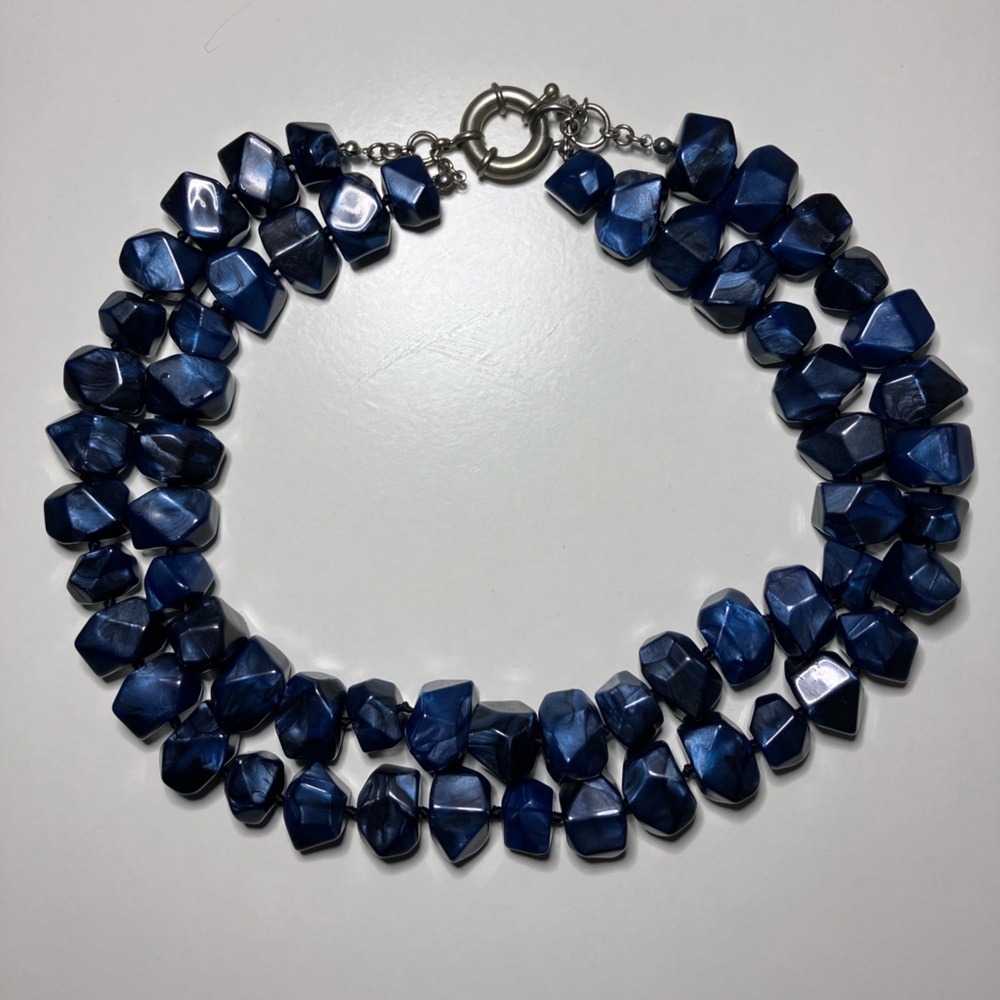 🔷 Banana Republic Chunky Necklace, Navy Blue — EUC